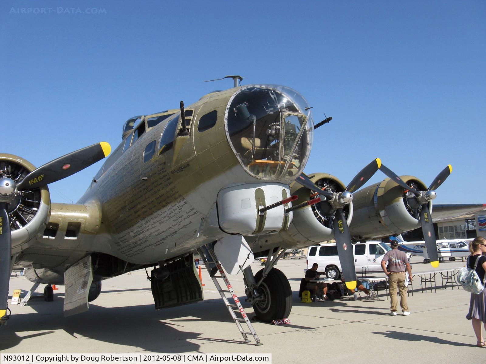 N93012, 1944 Boeing B-17G-30-BO Flying Fortress C/N 32264, 1944 Boeing B-17G FLYING FORTRESS 'Nine O Nine', chin guns turret and cheek guns. The -17G model was first to add chin turret for forward defense totaling 13 50 caliber machine guns aboard