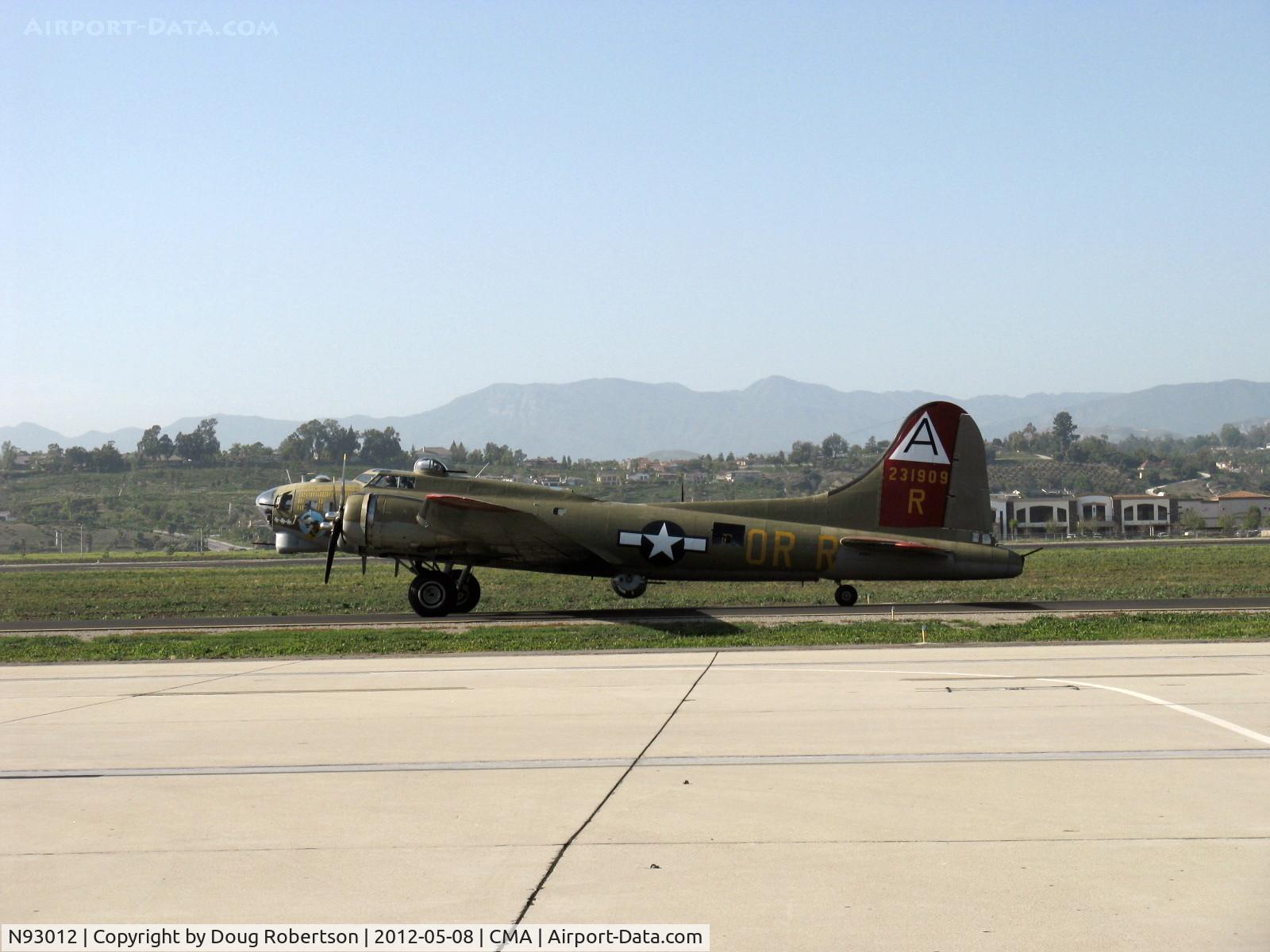 N93012, 1944 Boeing B-17G-30-BO Flying Fortress C/N 32264, 1944 Boeing B-17G FLYING FORTRESS 'Nine O Nine', four turbocharged Wright Cyclone R-1820-97 1,200 Hp each, Experimental and Limited classed, taxi to Rwy 26