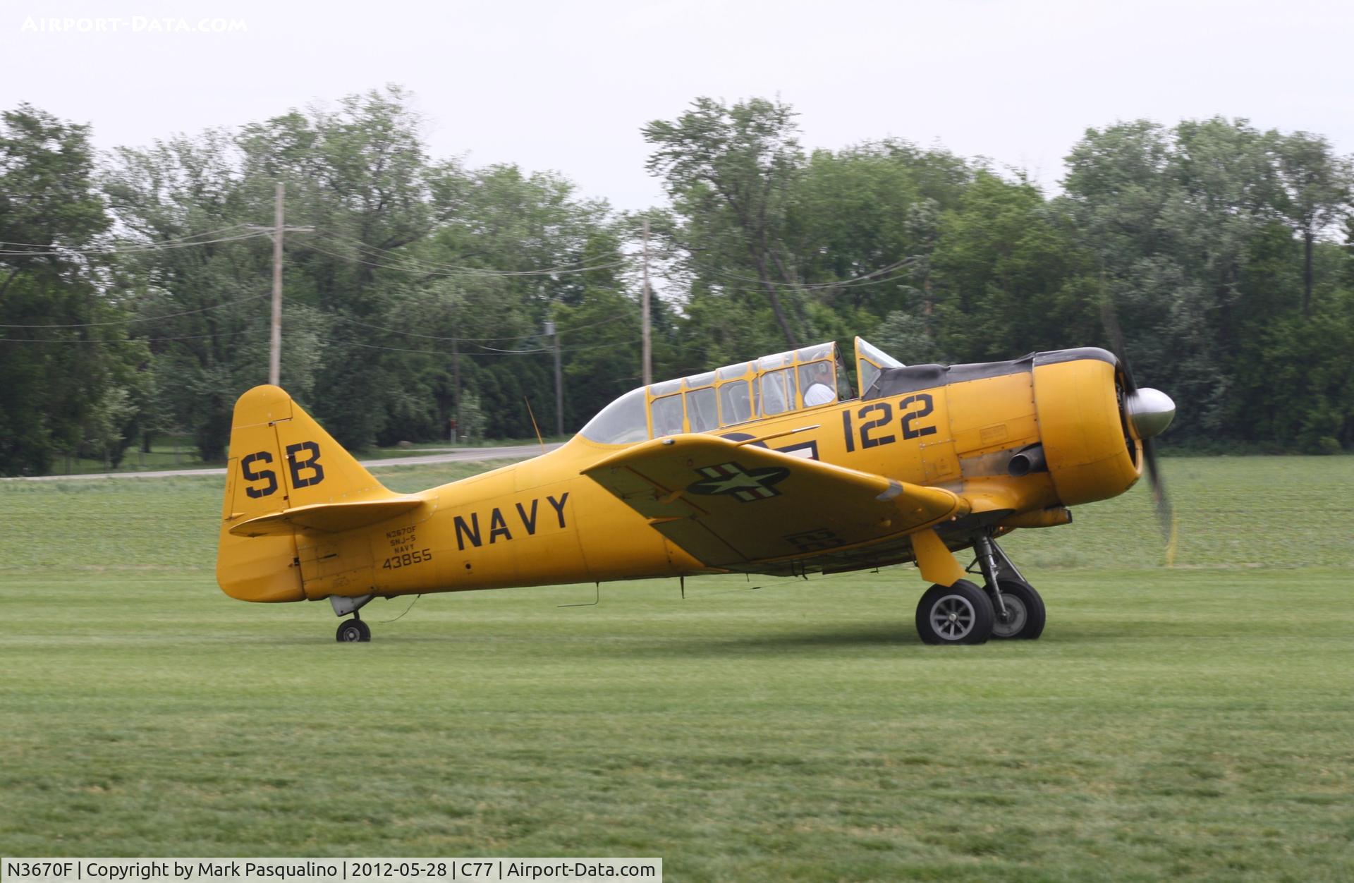 N3670F, North American SNJ-5 Texan Texan C/N 43855, North American SNJ-5