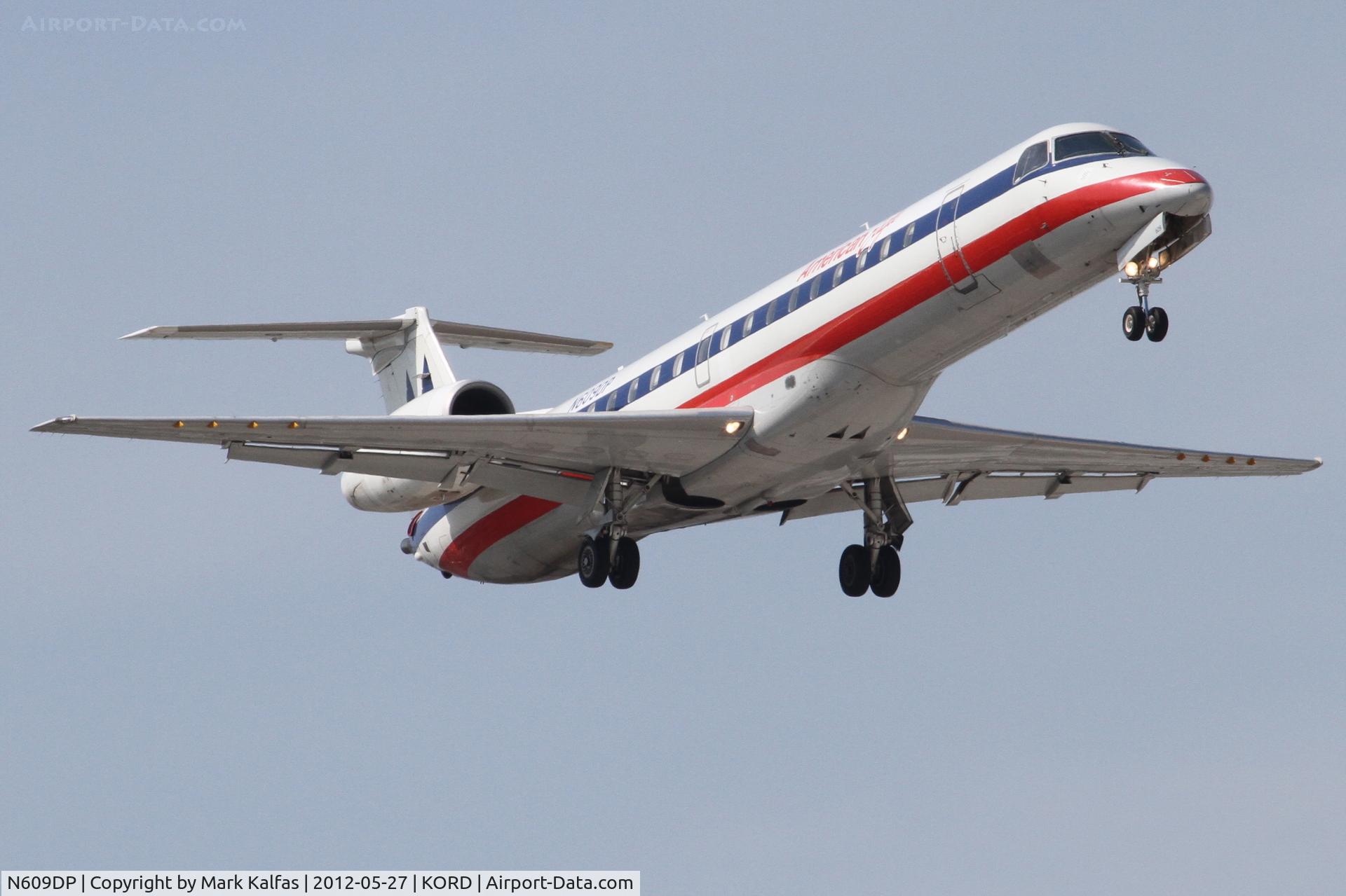 N609DP, 1998 Embraer ERJ-145LR (EMB-145LR) C/N 145069, American Eagle Embraer EMB-145LR, EGF4159 arriving from Dane Co Rgnl /KMSN, RWY 14R approach
KORD.