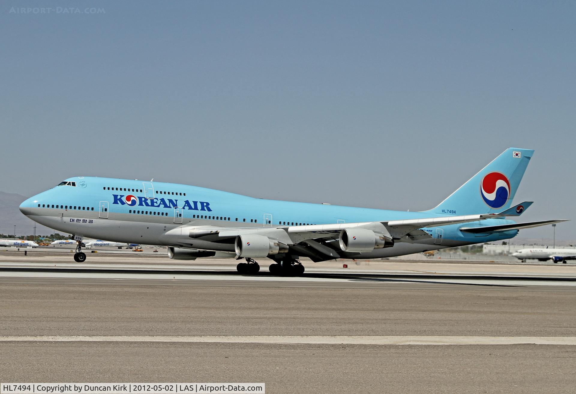HL7494, Boeing 747-4B5 C/N 27662, There's enough traffic from Seoul to Las Vegas to support a B.747-400?!