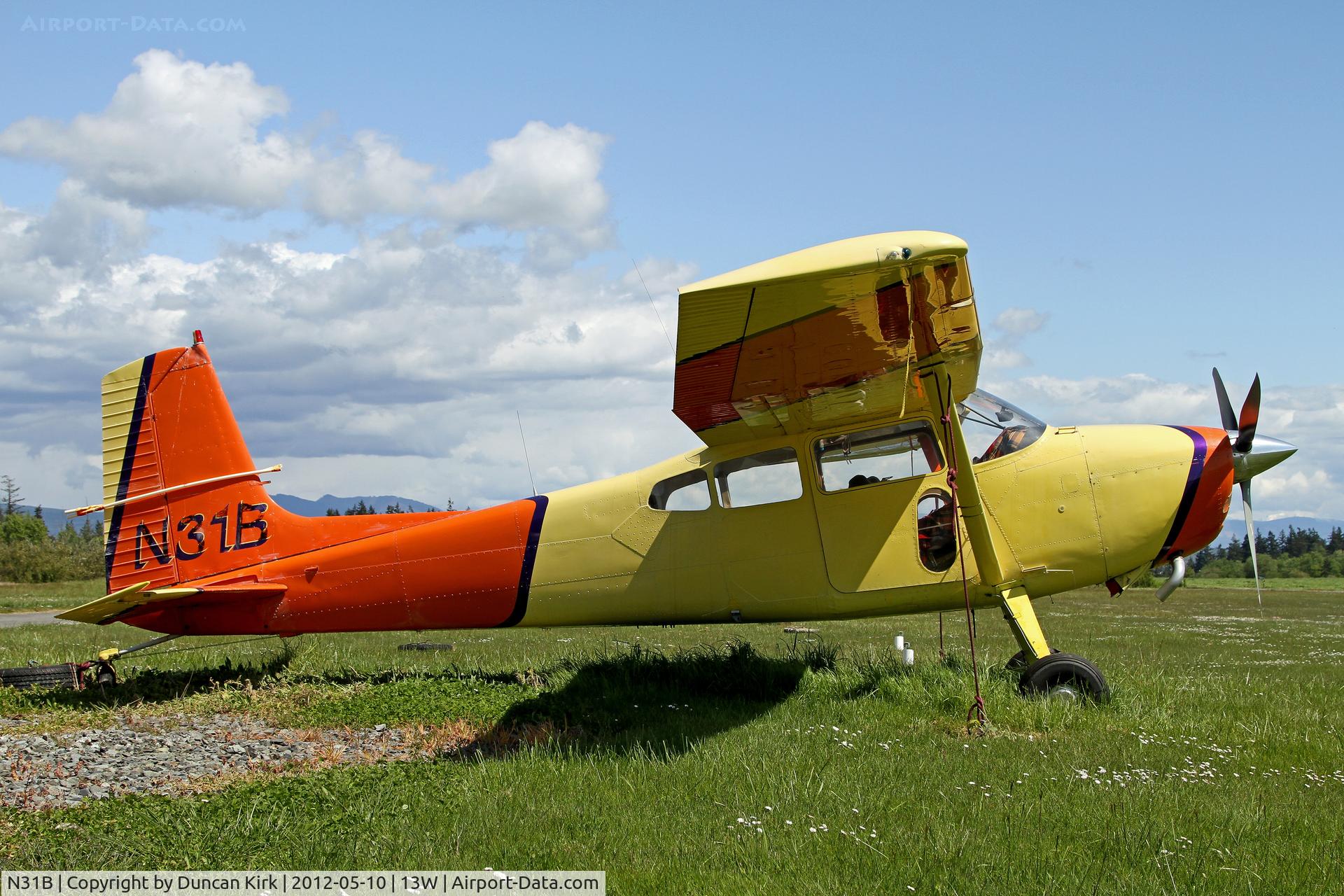 N31B, 1974 Cessna 180J C/N 18052431, Alaskan fish spotting Cessna 180 wintering at Camano Island, WA