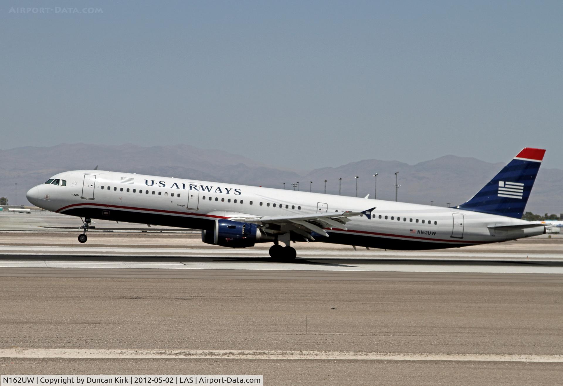 N162UW, 2001 Airbus A321-211 C/N 1412, Touch down in Vegas!