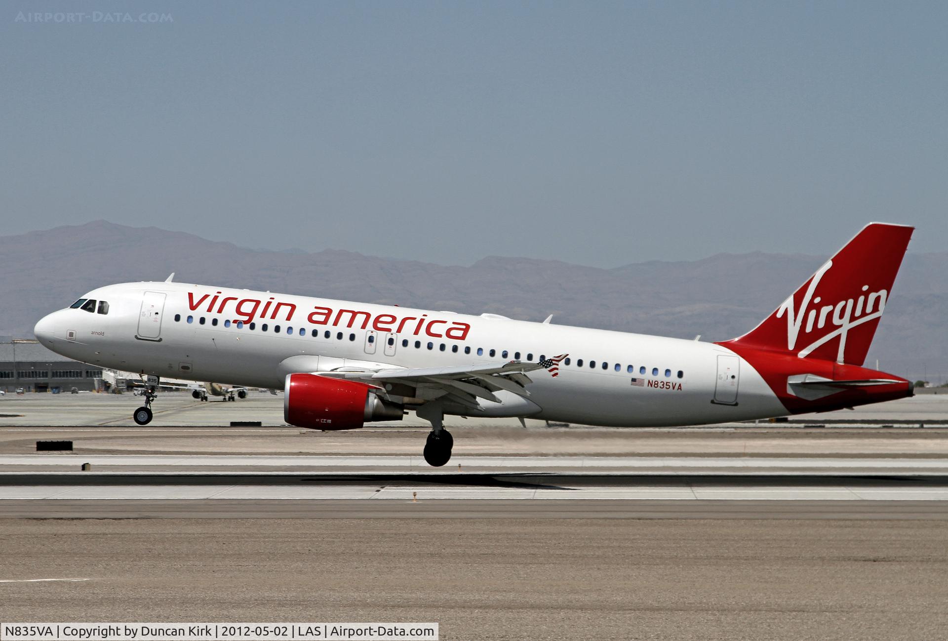 N835VA, 2010 Airbus A320-214 C/N 4448, Virgin arrival