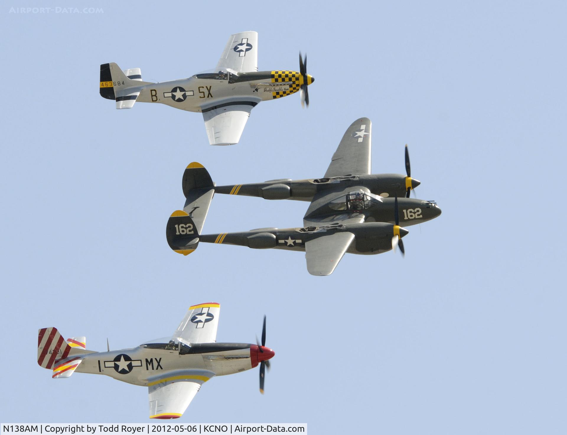 N138AM, 1943 Lockheed P-38J Lightning C/N 44-23314, 2012 Chino Airshow