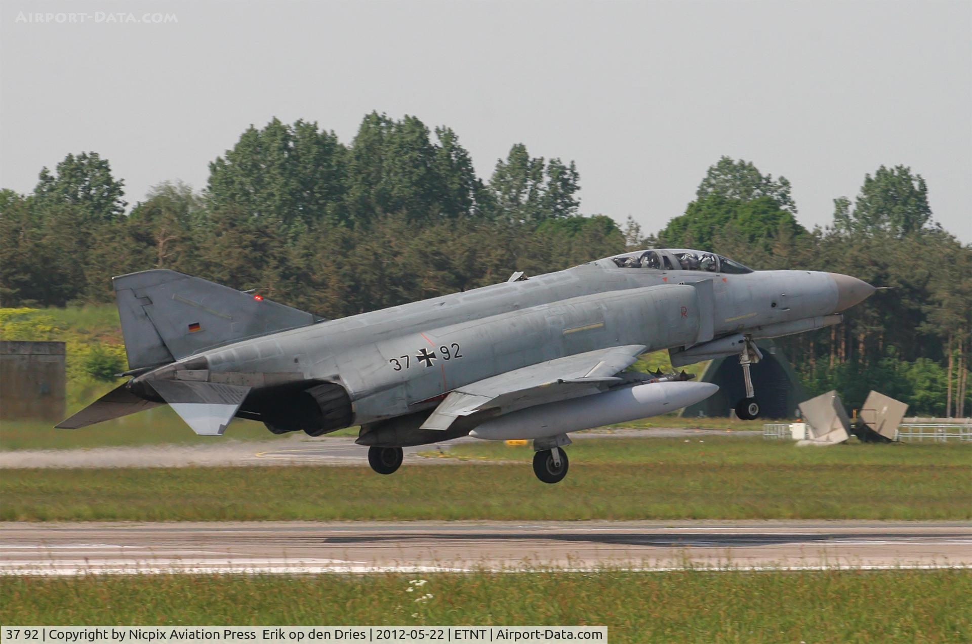 37 92, 1972 McDonnell Douglas F-4F Phantom II C/N 4581, JG-71 'F-4FKWS 3792 recovering into ETNT