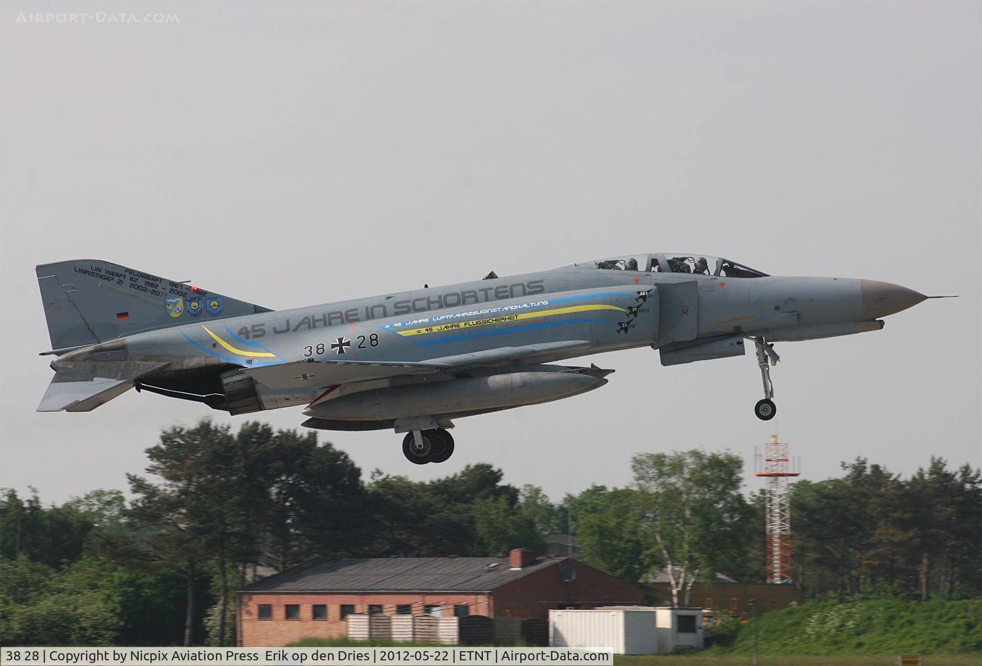 38 28, 1972 McDonnell Douglas F-4F Phantom II C/N 4689, F-4FKWS 3828 in special markings recovering into ETNT
