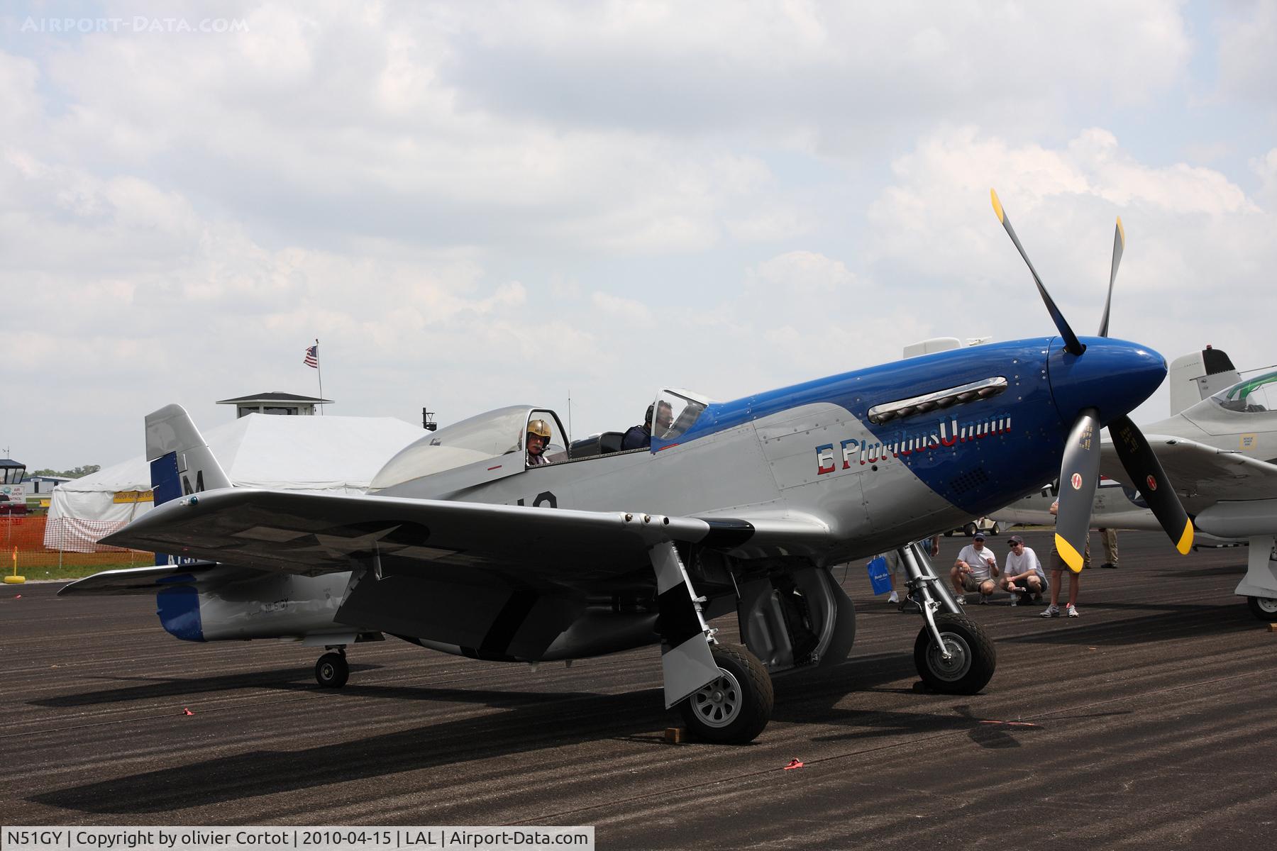 N51GY, 1946 North American F-51 C/N 44-73142, Sun n Fun 2010.