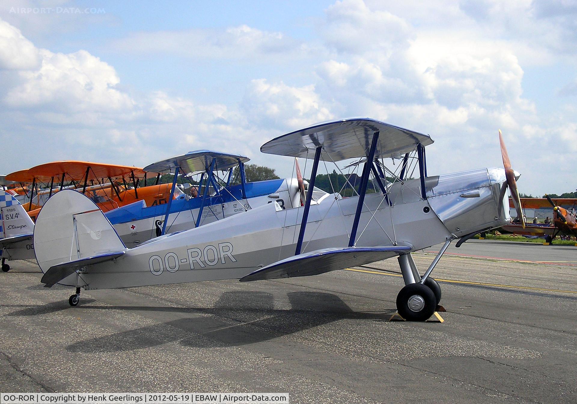 OO-ROR, 1949 Stampe-Vertongen SV-4B C/N 1161, Stampe Fly in 2012 , Deurne