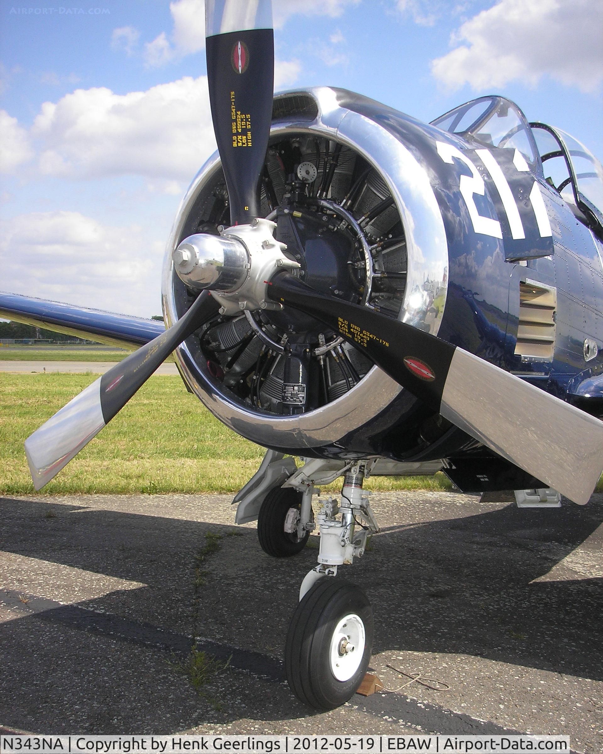 N343NA, 1955 North American T-28B Trojan C/N 200-414, Stampe Fly in 2012 , Deurne