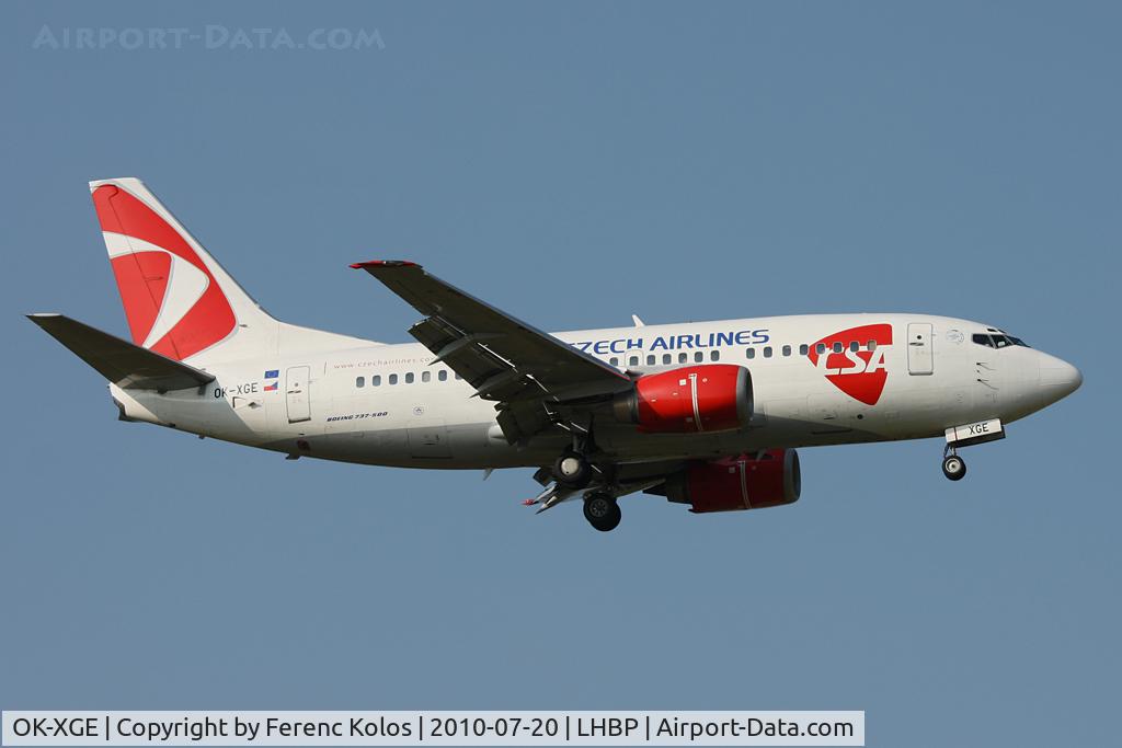 OK-XGE, 1992 Boeing 737-55S C/N 26543, Ferihegy