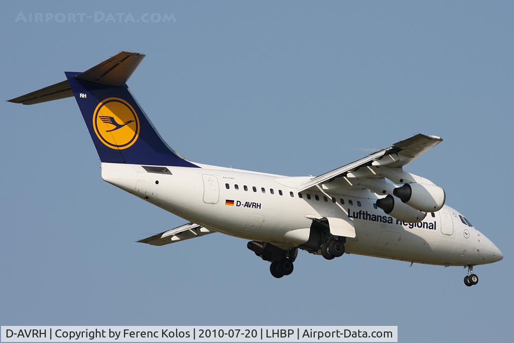 D-AVRH, 1995 British Aerospace Avro 146-RJ85 C/N E.2268, Ferihegy