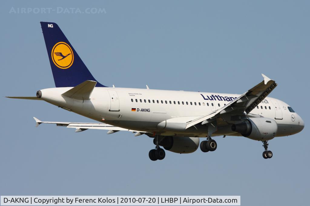 D-AKNG, 1997 Airbus A319-112 C/N 654, Ferihegy
