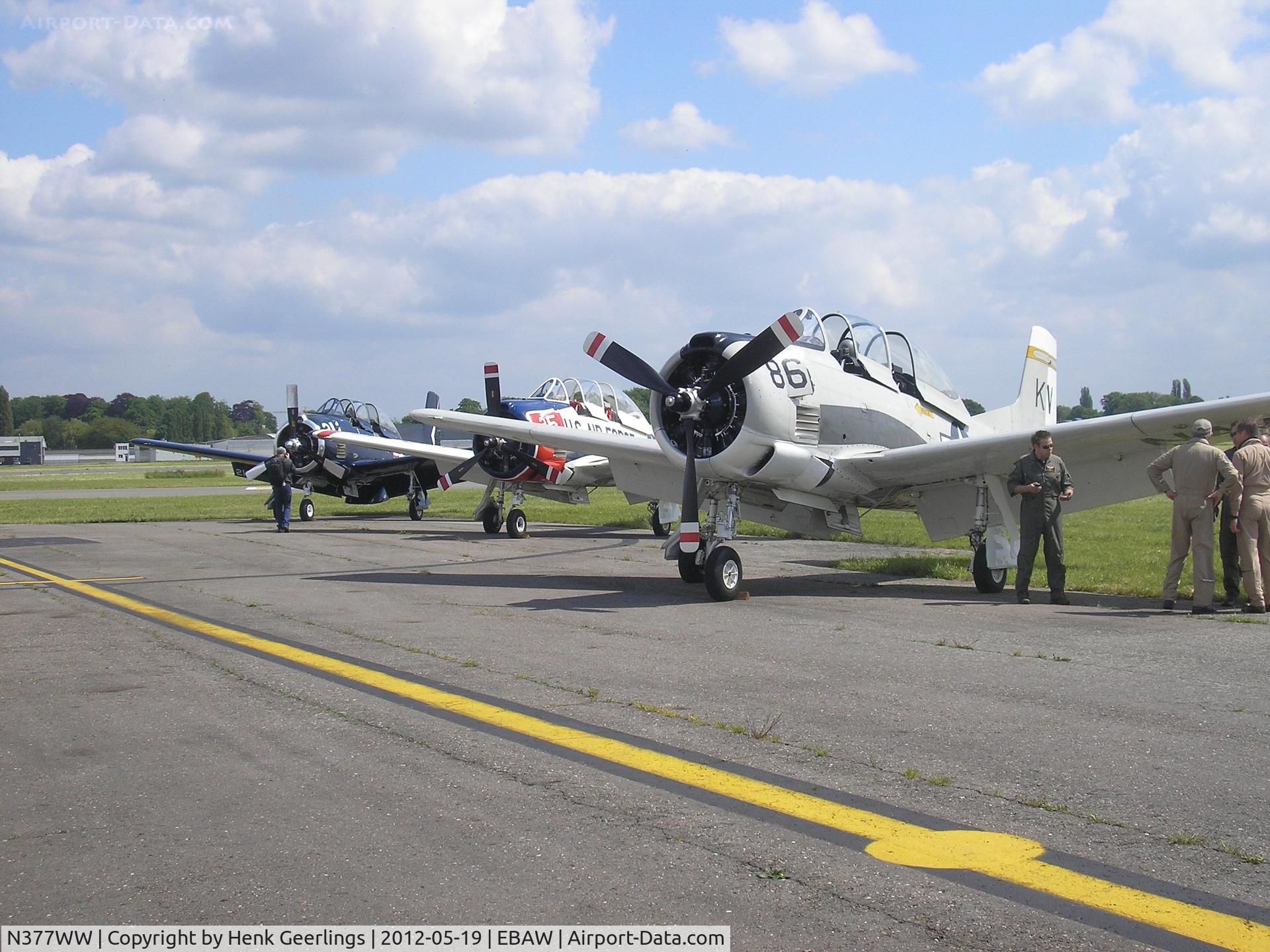 N377WW, 1954 North American T-28B Trojan C/N 200-140, Stampe Fly in 2012 , Deurne

Flightline Trojan's