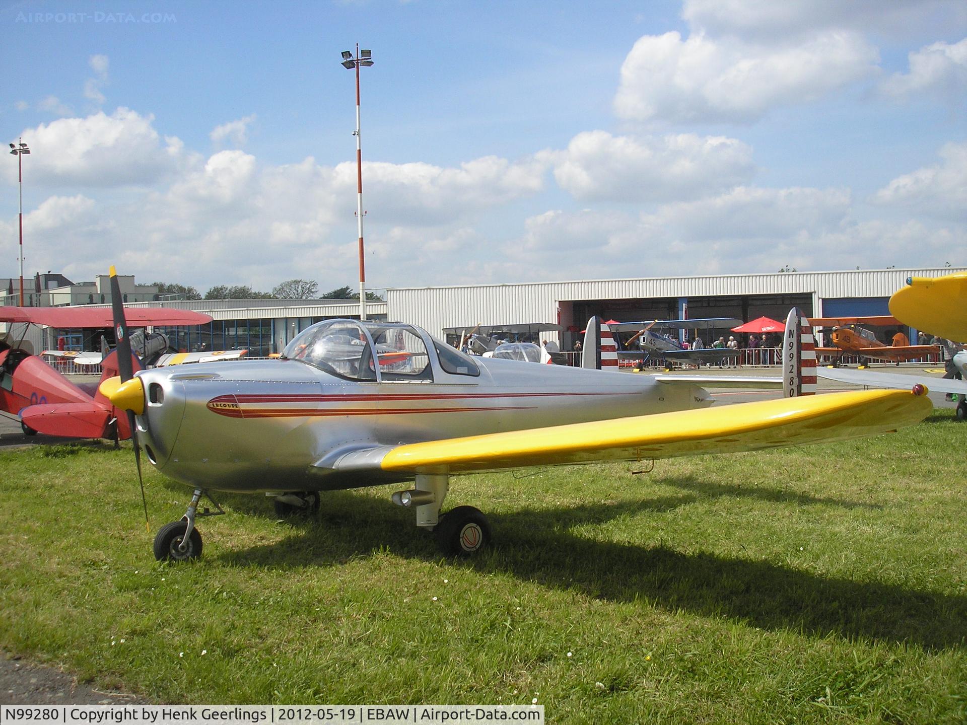 N99280, 1946 Erco 415C Ercoupe C/N 1903, Stampe Fly in 2012 , Deurne