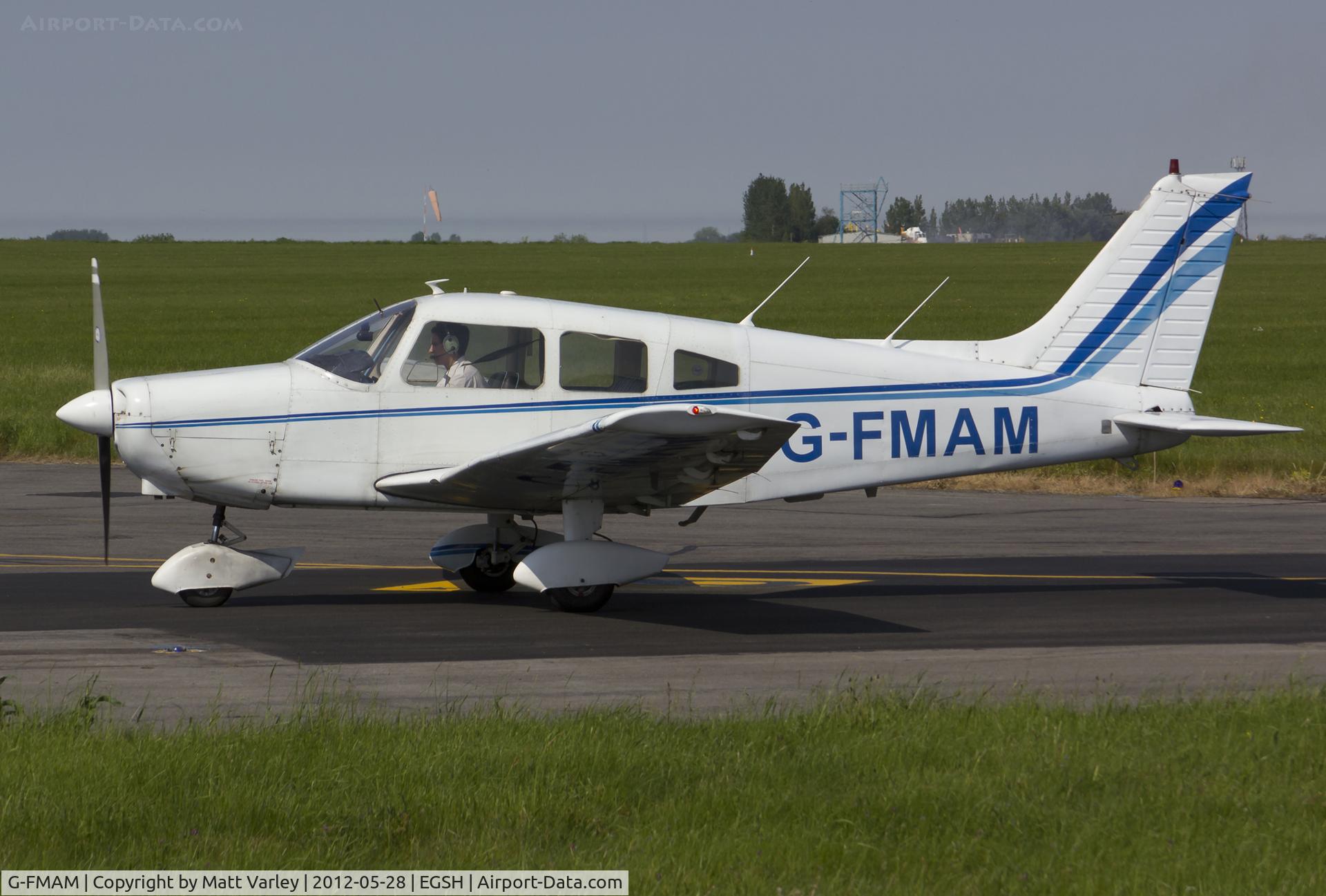 G-FMAM, 1973 Piper PA-28-151 Cherokee Warrior C/N 28-7415056, Arriving at SaxonAir.
