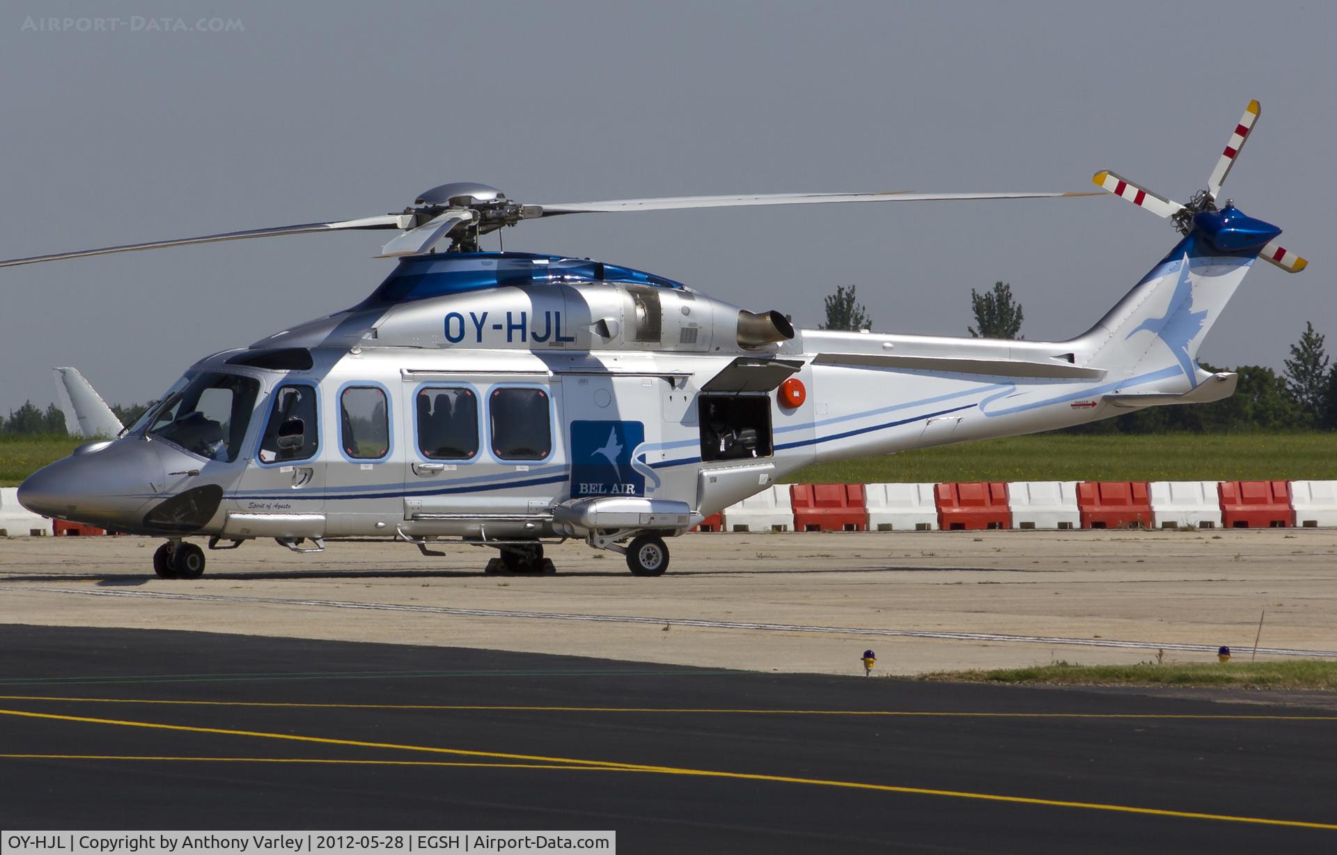 OY-HJL, 2009 AgustaWestland AW-139 C/N 31245, Sat on stand at Bond's.