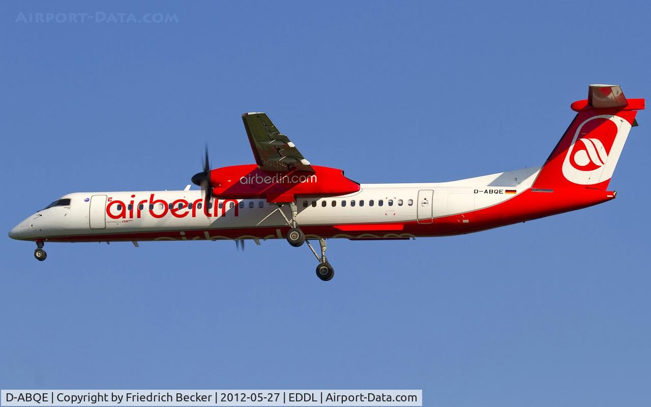 D-ABQE, 2009 De Havilland Canada DHC-8-402Q Dash 8 C/N 4239, on final RW05R