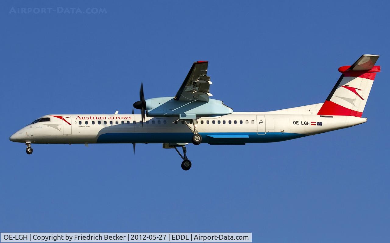 OE-LGH, 2002 De Havilland Canada DHC-8-402Q Dash 8 C/N 4075, on final RW05R