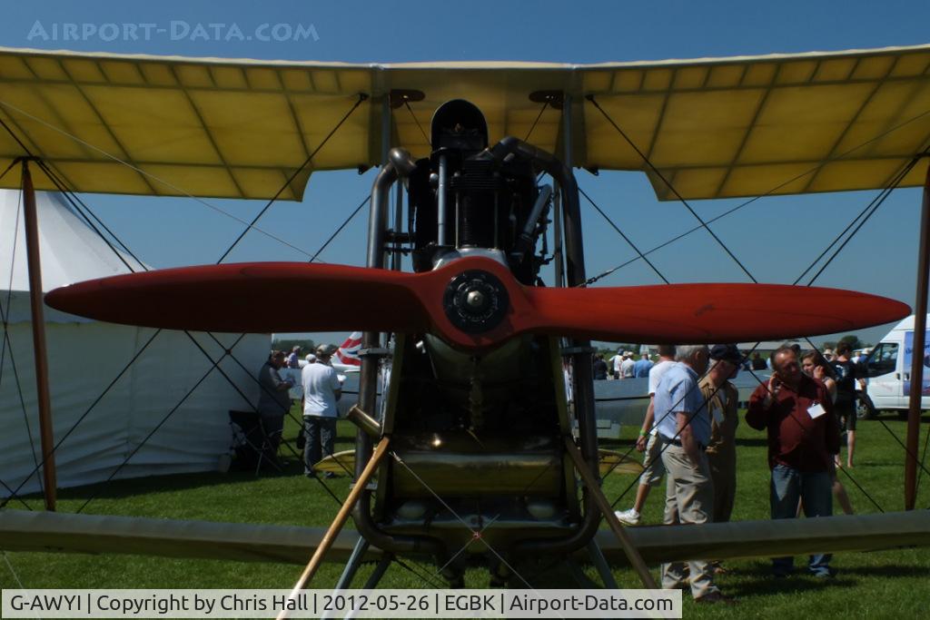 G-AWYI, 1969 Royal Aircraft Factory BE-2c Replica C/N 001, at AeroExpo 2012