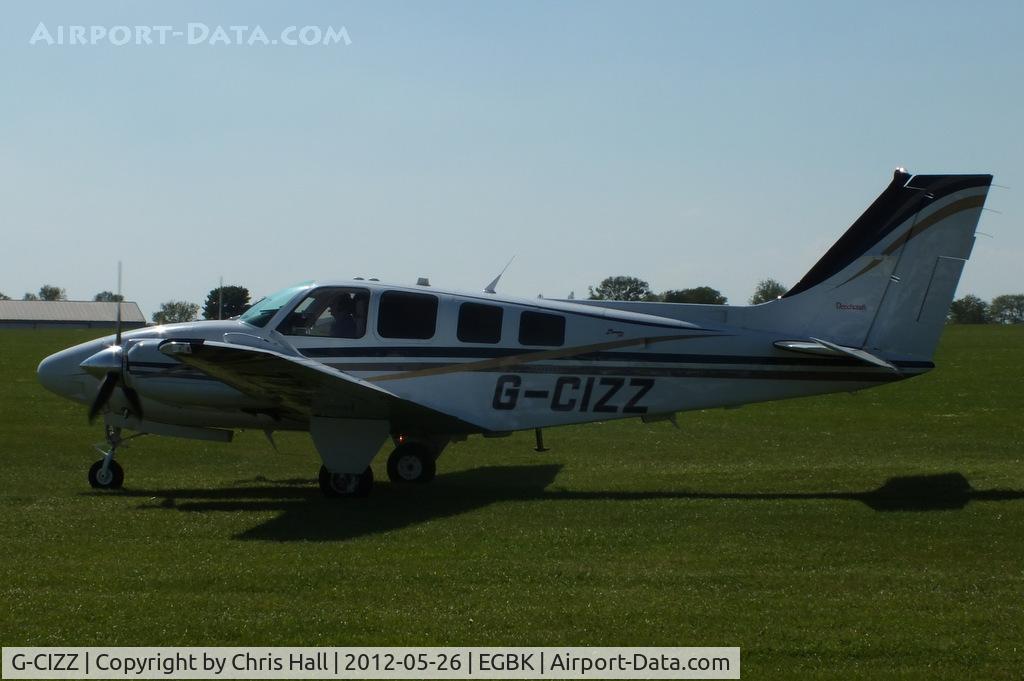 G-CIZZ, 2002 Beech 58 Baron C/N TH-2041, at AeroExpo 2012