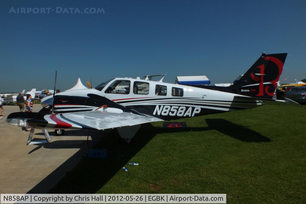 N858AP, Hawker Beechcraft Corp G58 Baron C/N TH-2334, at AeroExpo 2012