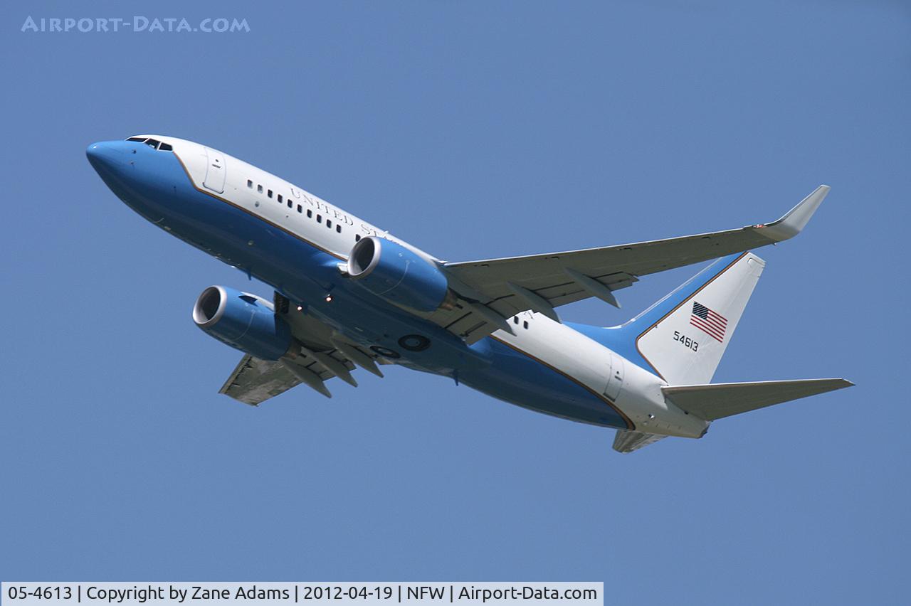 05-4613, 2008 Boeing C-40C Clipper (737-7DM BBJ) C/N 34809, Departing NAS JRB Fort Worth