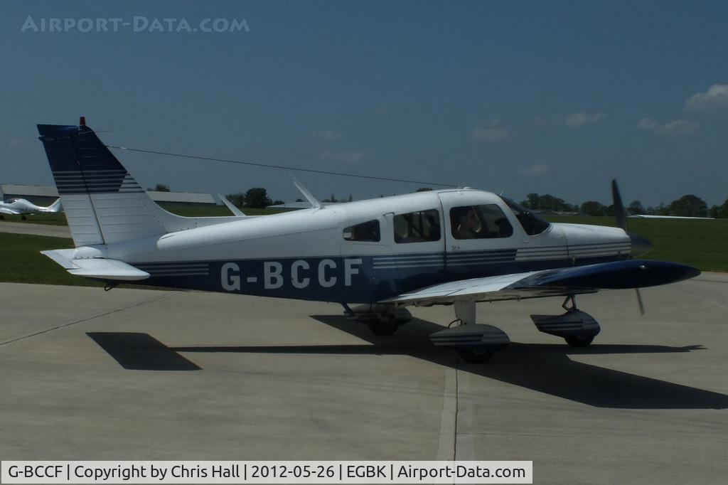 G-BCCF, 1973 Piper PA-28-180 Cherokee Archer C/N 28-7405069, at AeroExpo 2012