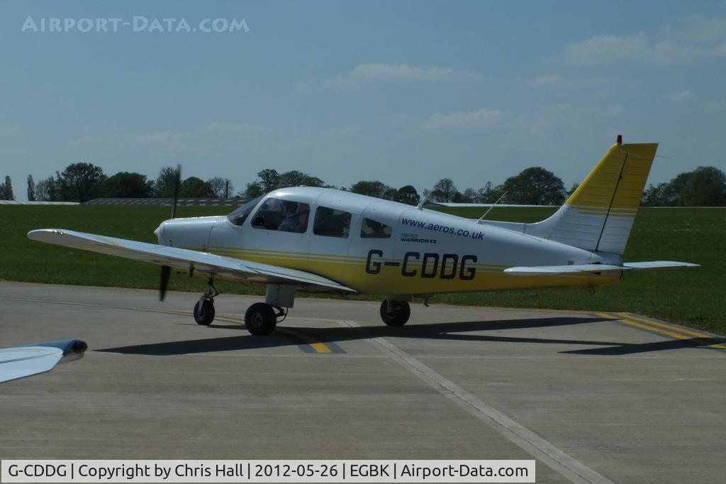 G-CDDG, 1988 Piper PA-28-161 Cherokee Warrior II C/N 2816065, at AeroExpo 2012