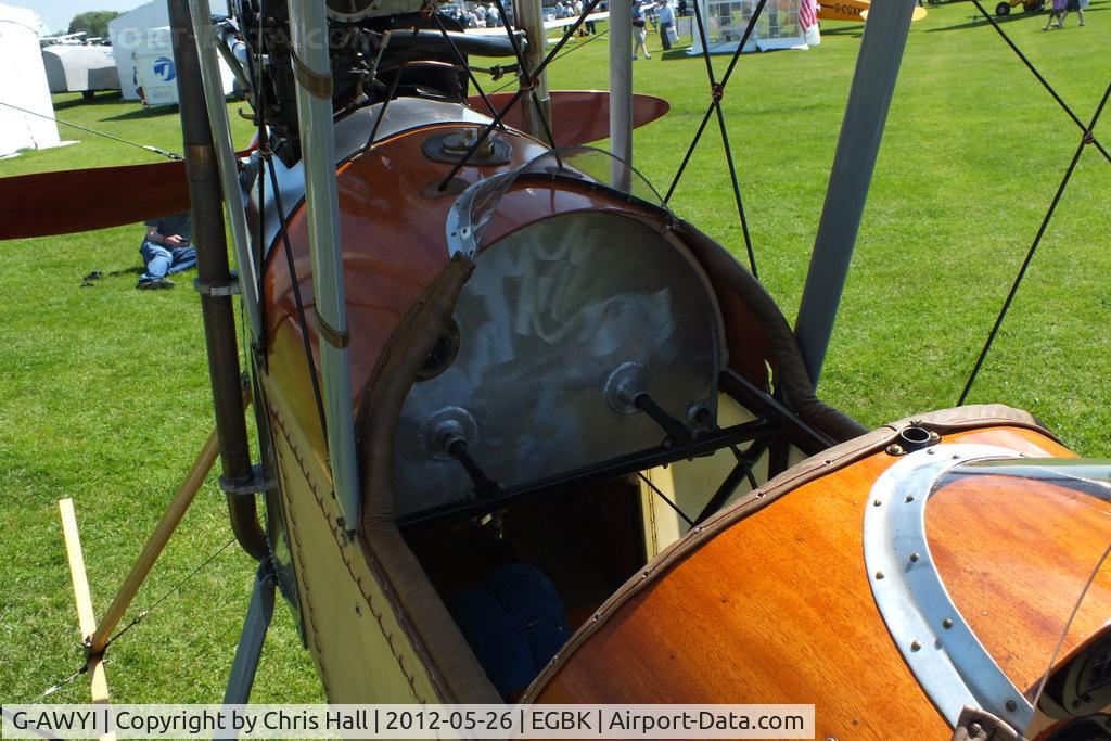 G-AWYI, 1969 Royal Aircraft Factory BE-2c Replica C/N 001, forward cockpit