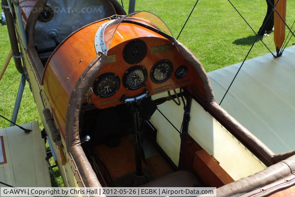 G-AWYI, 1969 Royal Aircraft Factory BE-2c Replica C/N 001, rear cockpit