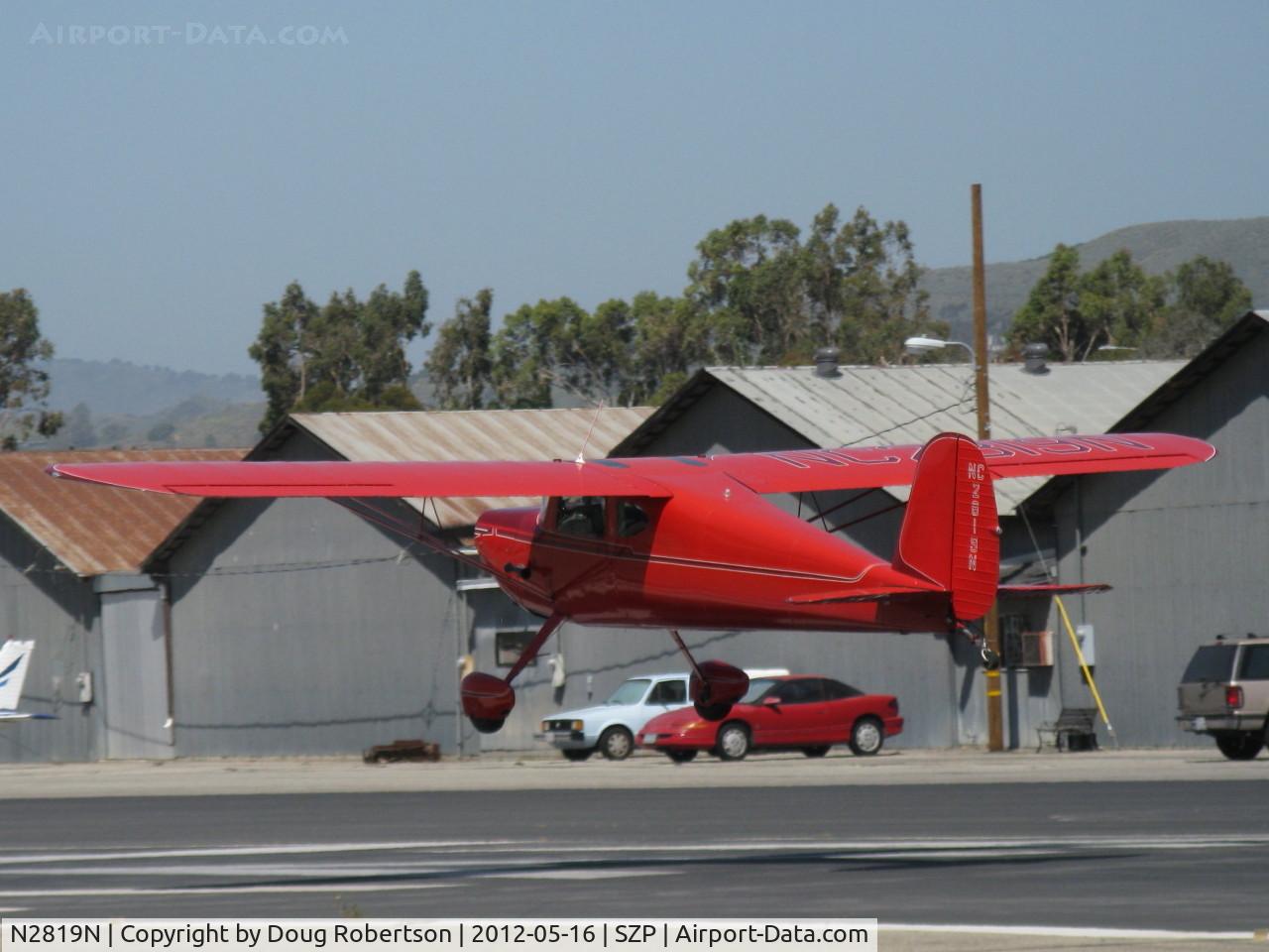 N2819N, 1947 Cessna 140 C/N 13080, 1947 Cessna 140, Continental C85 85 Hp, landing Rwy 22
