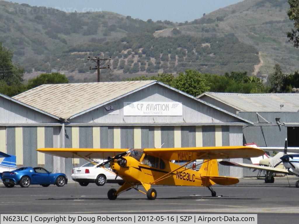 N623LC, 2006 American Legend AL3C-100 C/N AL-1024, 2006 American Legend Aircraft LEGEND AL3C-100 CUB, Continental O-200 100 Hp open cowl exposed cylinder version, on transient parking line, S-LSA