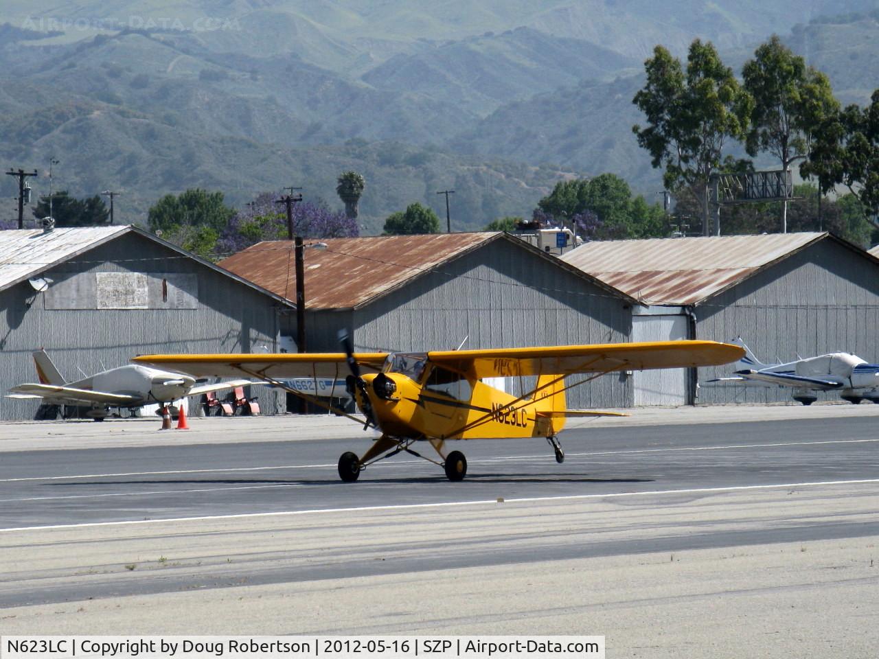 N623LC, 2006 American Legend AL3C-100 C/N AL-1024, 2006 American Legend Aircraft LEGEND AL3C-100 CUB, Continental O-200 100 Hp open cowl exposed cylinder version S-LSA, Alaska visitor, landing roll Rwy 22