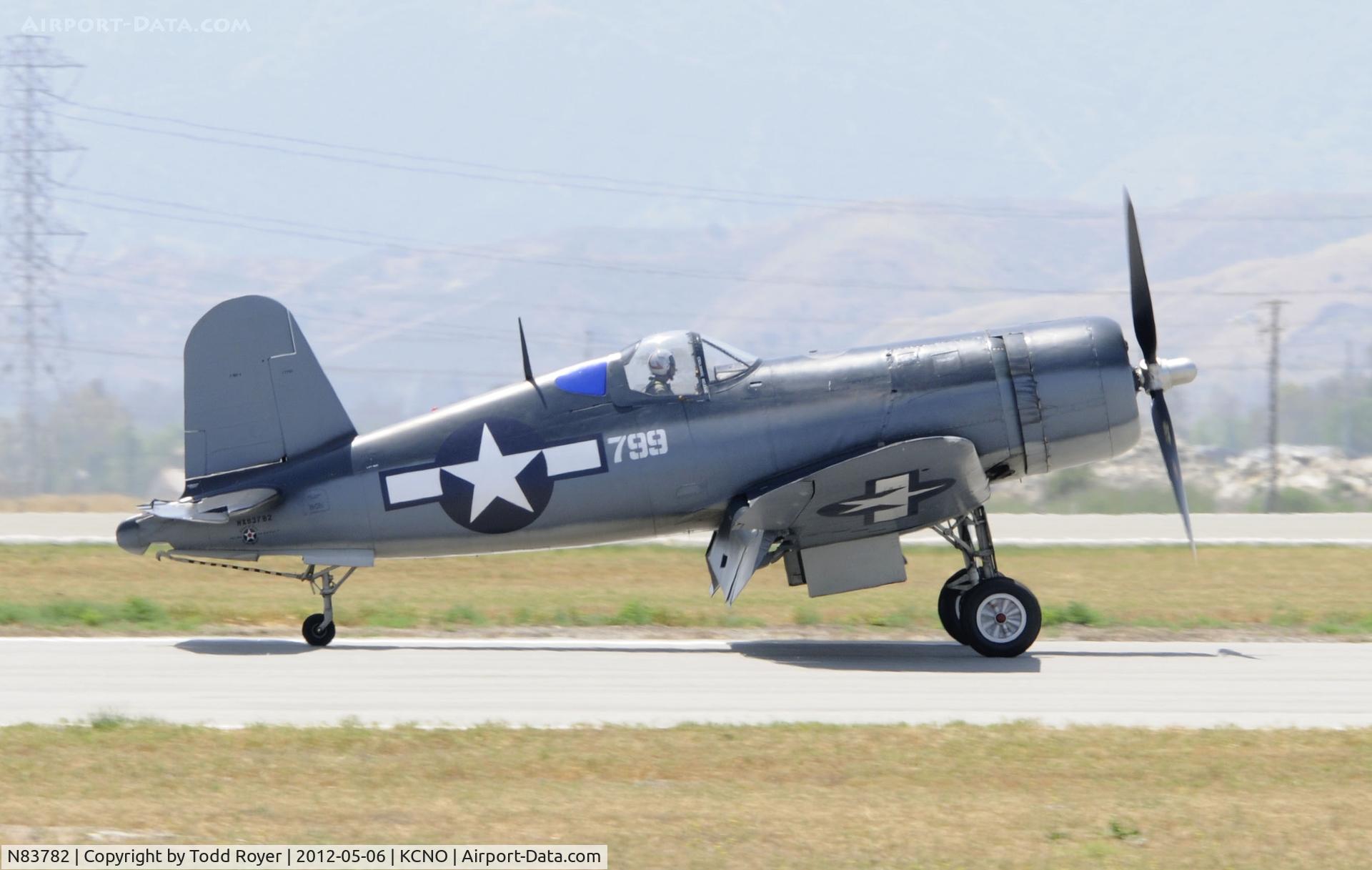N83782, 1942 Vought F4U-1 Corsair C/N 3884 (Bu 17799), 2012 Chino Airshow