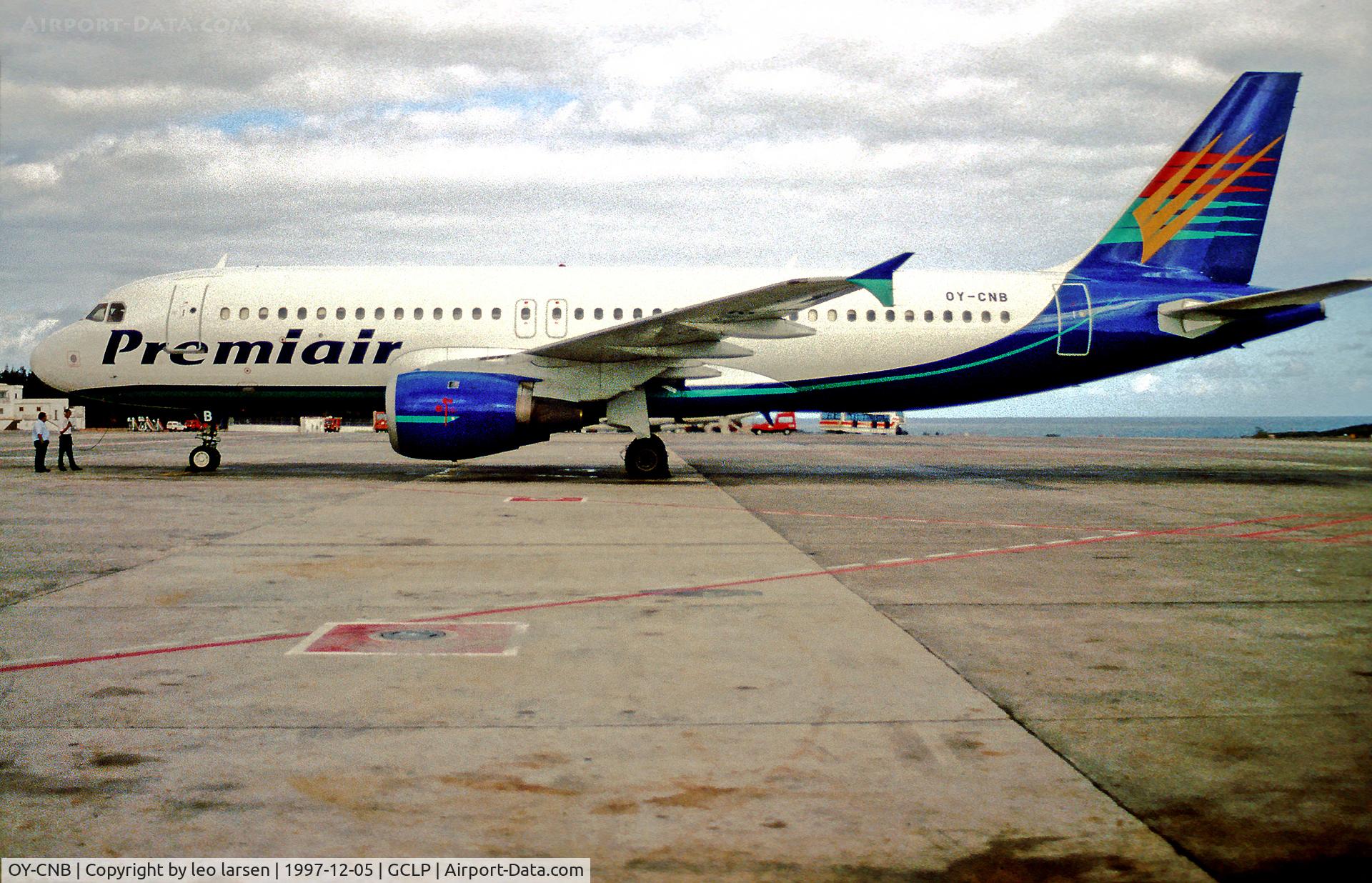 OY-CNB, 1991 Airbus A320-211 C/N 221, Las Palmas LPA 5.12.97