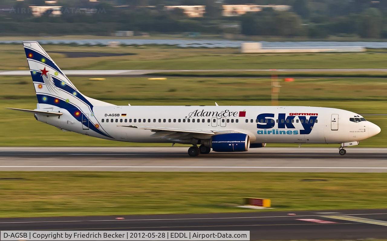 D-AGSB, 2000 Boeing 737-883 C/N 30194, departure via RW05