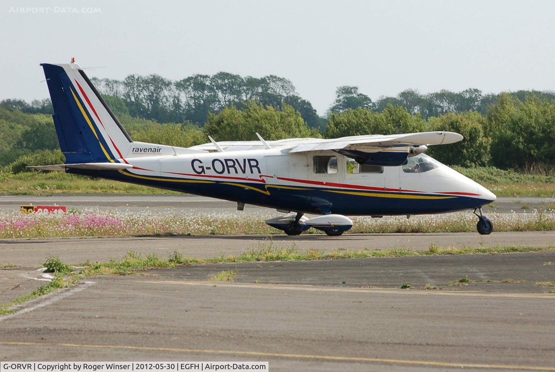 G-ORVR, 1977 Partenavia P-68B Victor C/N 115, Visiting P-68B Victor operated by Ravenair Aircraft.