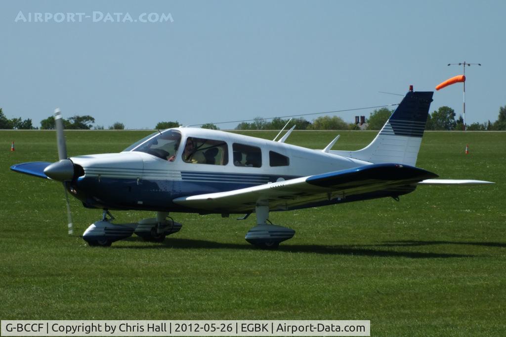 G-BCCF, 1973 Piper PA-28-180 Cherokee Archer C/N 28-7405069, at AeroExpo 2012