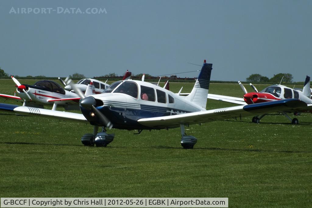 G-BCCF, 1973 Piper PA-28-180 Cherokee Archer C/N 28-7405069, at AeroExpo 2012