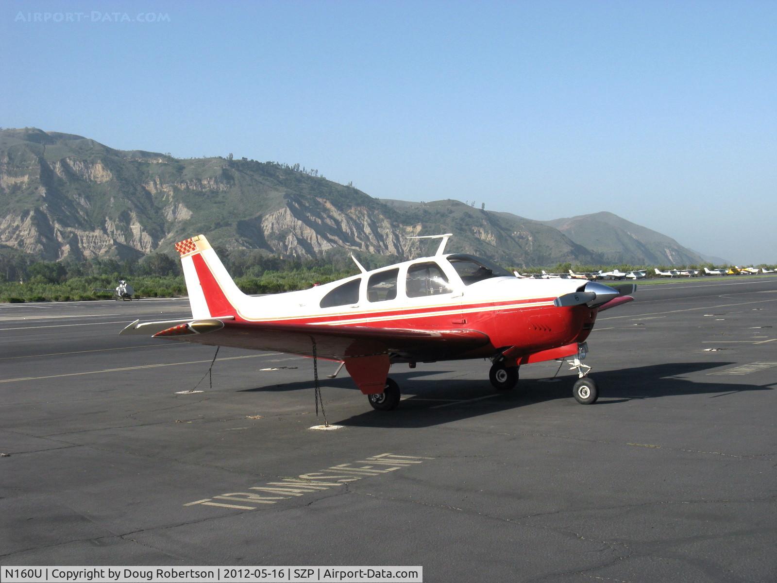 N160U, 1960 Beech E33C Bonanza C/N CJ-9, 1960 Beech E33C BONANZA, Continental IO-520 285 Hp. Rare aerobatic version for two at 2,800 lb. gross, many structural changes, G-meter, shoulder harnesses, special fuel boost pump, checkerboard paint on wing & tail tips.