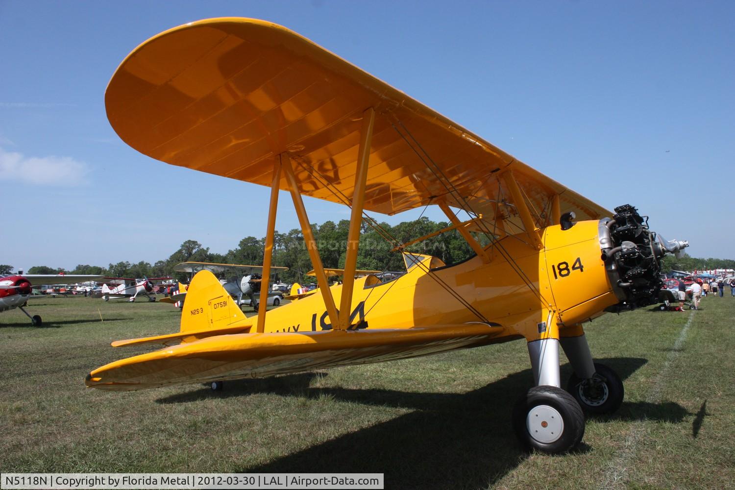 N5118N, 1943 Boeing A75L3 C/N 75-7195, Stearman N2S3