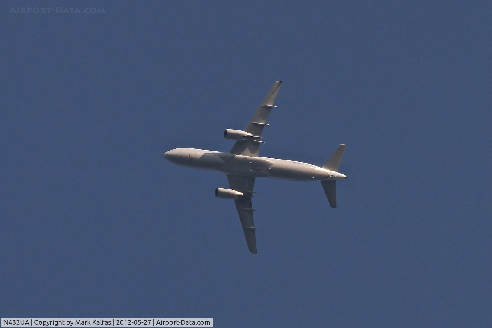 N433UA, 1996 Airbus A320-232 C/N 589, United Airlines Airbus A320-232, UAL332 arriving from Sacramento Int'l /KSMF, descending thru 10,000' heading east on the BDF5 arrival to KORD.
