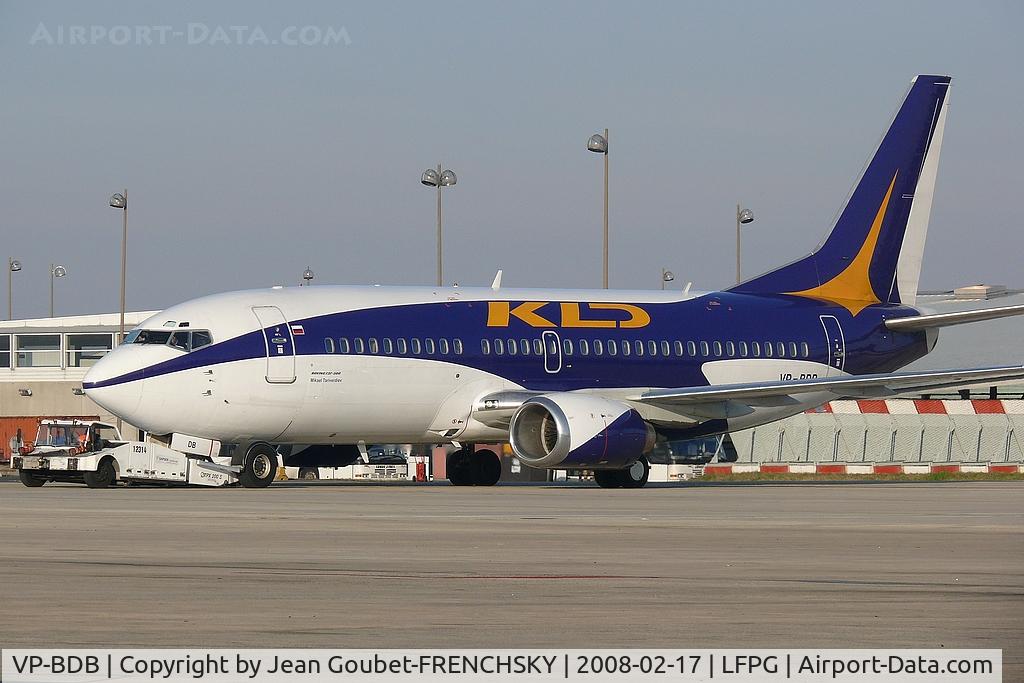 VP-BDB, 1985 Boeing 737-301 C/N 23261, KLD push CDG T3
