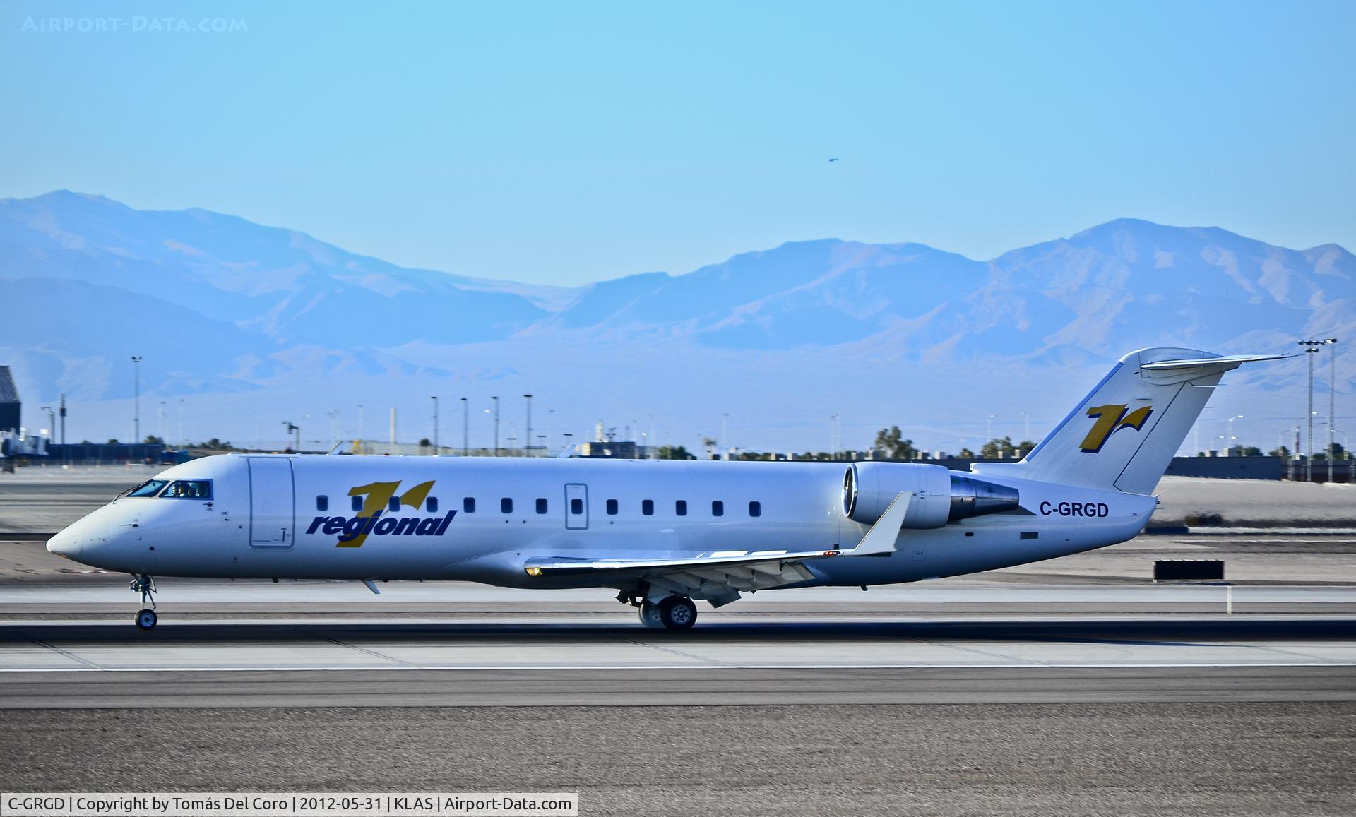 C-GRGD, Canadair CRJ-200ER (CL-600-2B19) C/N 7572, C-GRGD Regional 1 Canadair CL-600-2B19 Regional Jet CRJ-200ER - cn 7572

- Las Vegas - McCarran International (LAS / KLAS)
USA - Nevada, May 31, 2012
Photo: Tomás Del Coro