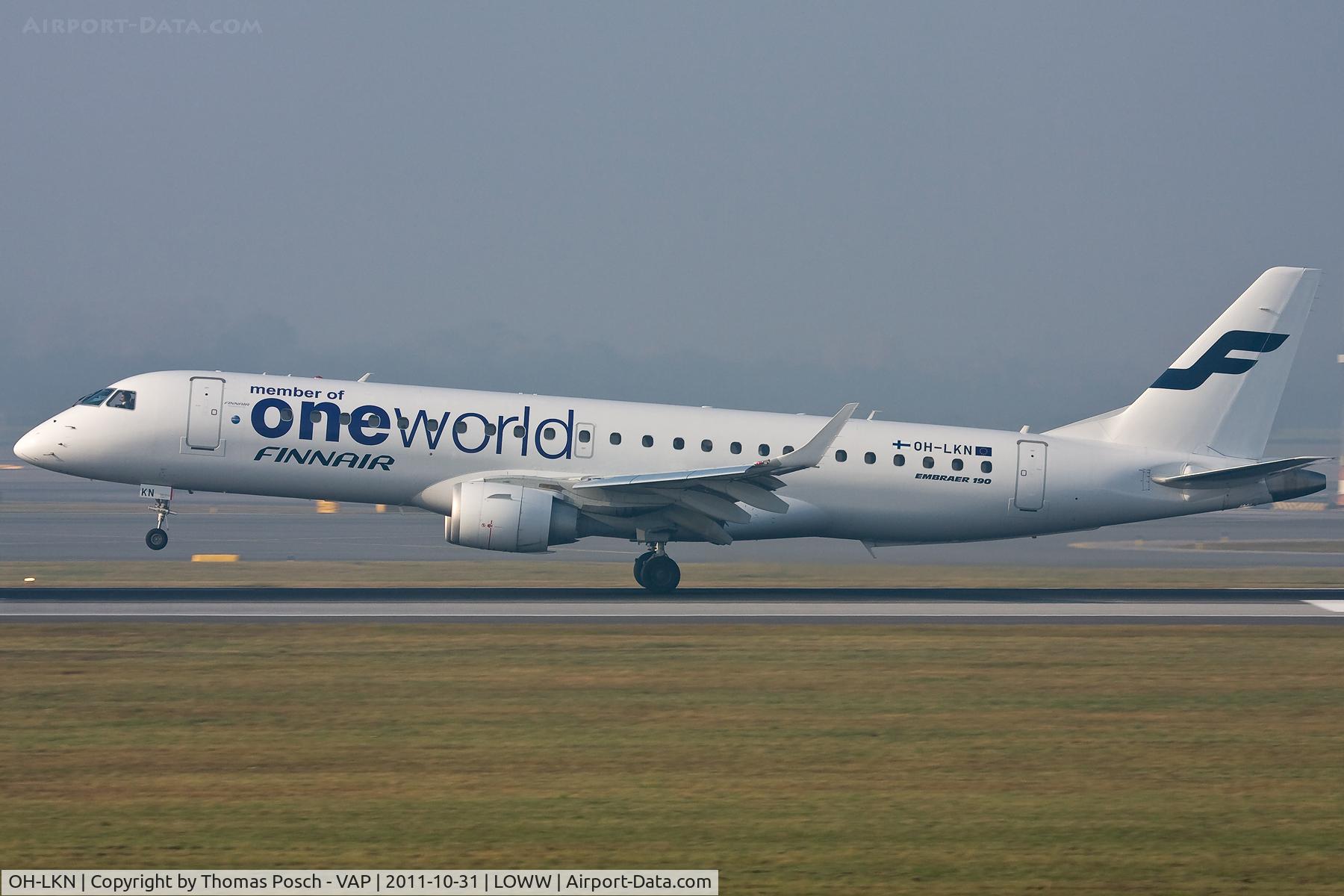 OH-LKN, 2009 Embraer 190LR (ERJ-190-100LR) C/N 19000252, Finnair
