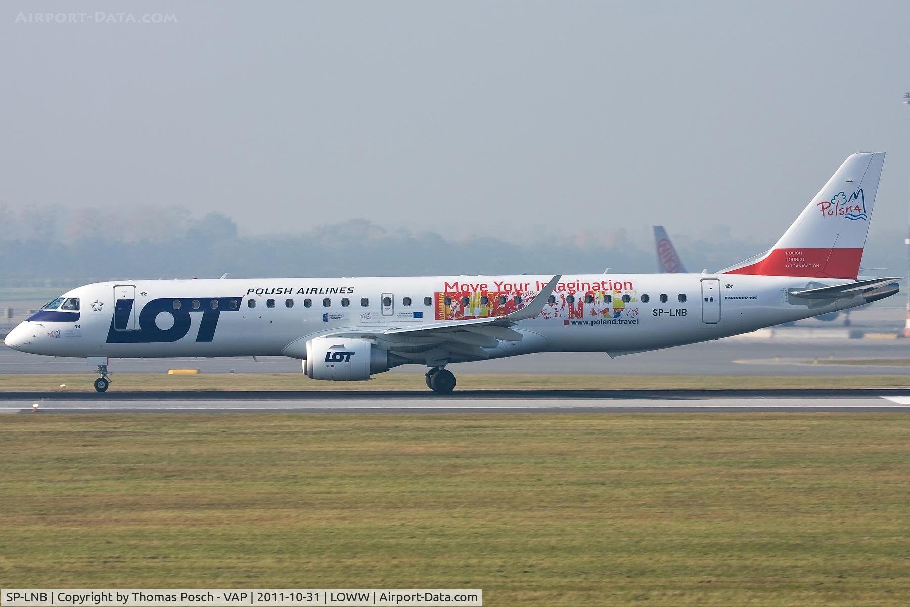 SP-LNB, 2011 Embraer 195LR (ERJ-190-200LR) C/N 19000444, LOT - Polish Airlines