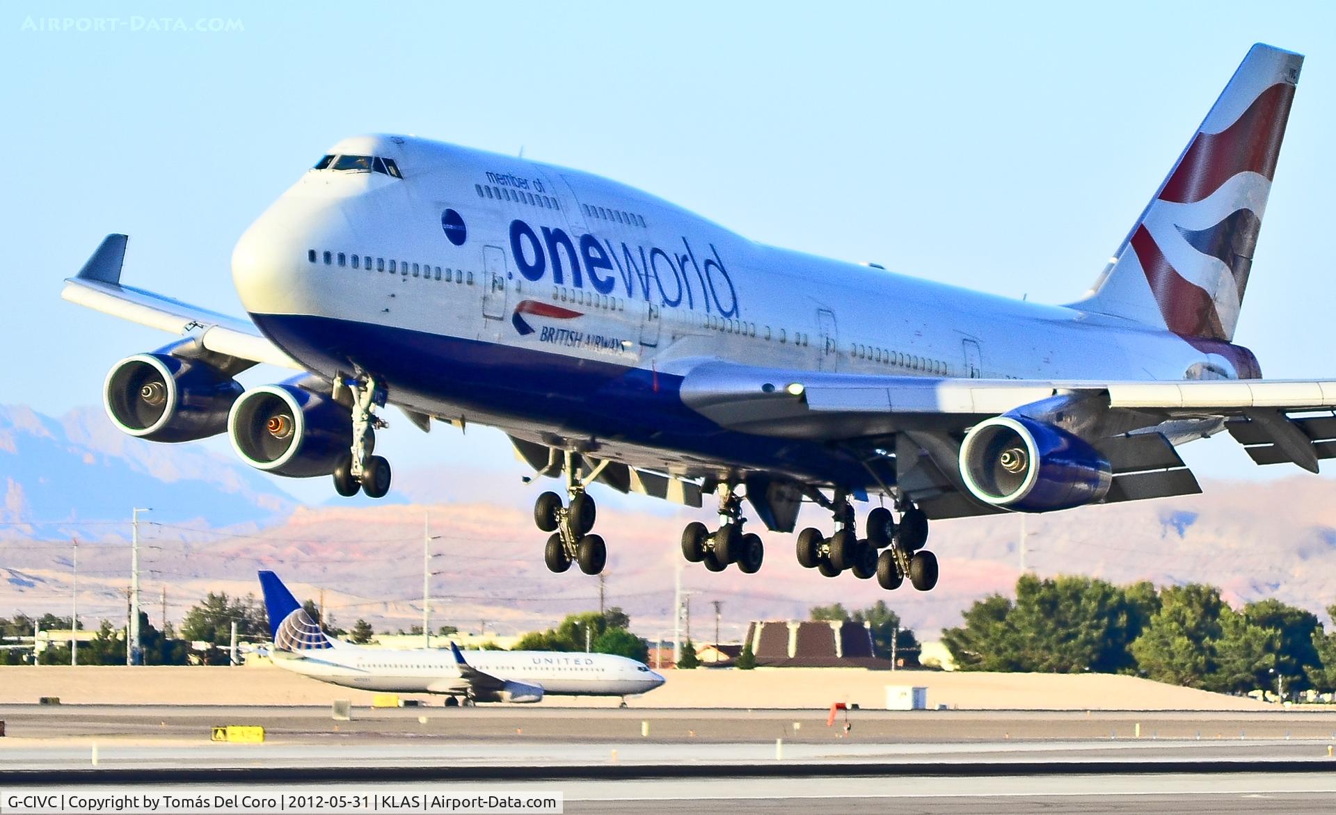 G-CIVC, 1994 Boeing 747-436 C/N 25812, G-CIVC Oneworld (British Airways) Boeing 747-436 (cn 25812/1022)

- Las Vegas - McCarran International (LAS / KLAS)
USA - Nevada, May 31, 2012
Photo: Tomás Del Coro
