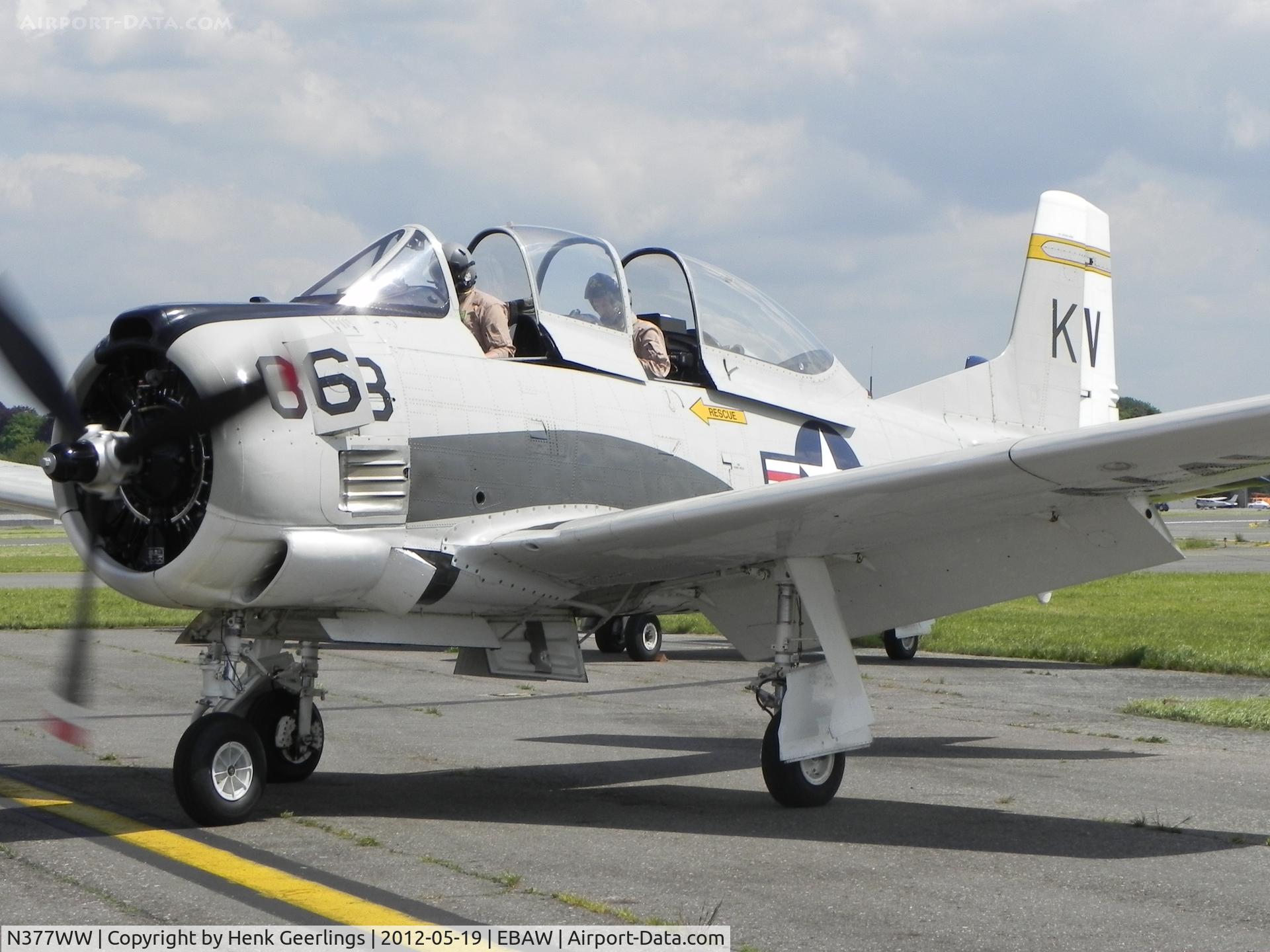 N377WW, 1954 North American T-28B Trojan C/N 200-140, Stampe Fly In 2012 , Deurne Airport