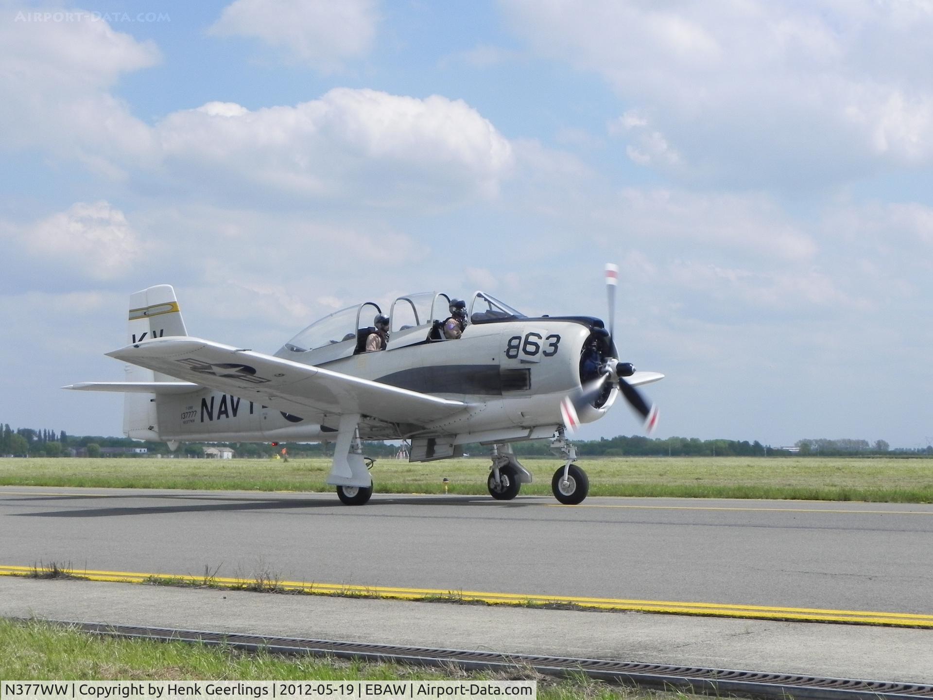 N377WW, 1954 North American T-28B Trojan C/N 200-140, Stampe Fly In 2012 , Deurne Airport